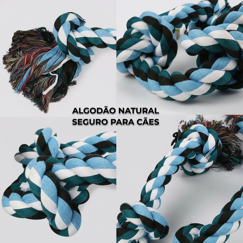 Corda de Algodão para Cães | Brinquedo de Mordida