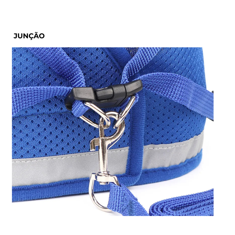 Peitoral Reflexivo + Guia p/ Gato e Cão Pequeno