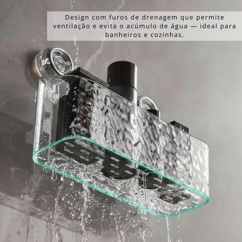 Prateleira de Banho com Ventosa | Sem Furo