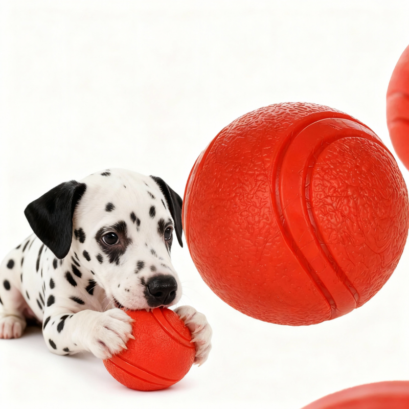 Bola de Borracha TPR para Cães S–XL | Resistente