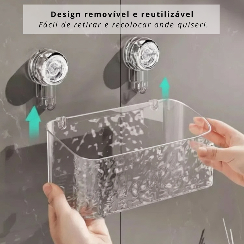 Prateleira de Banho com Ventosa | Sem Furo