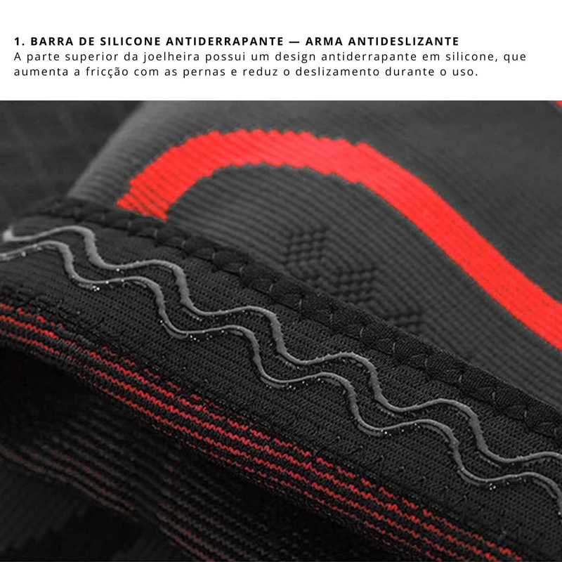 Joelheira de Compressão Esportiva | 1 Peça (S–3XL)