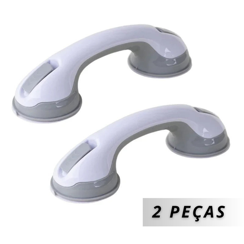 Barras de Apoio com Sucção (Par) – Segurança sem furos no seu banheiro