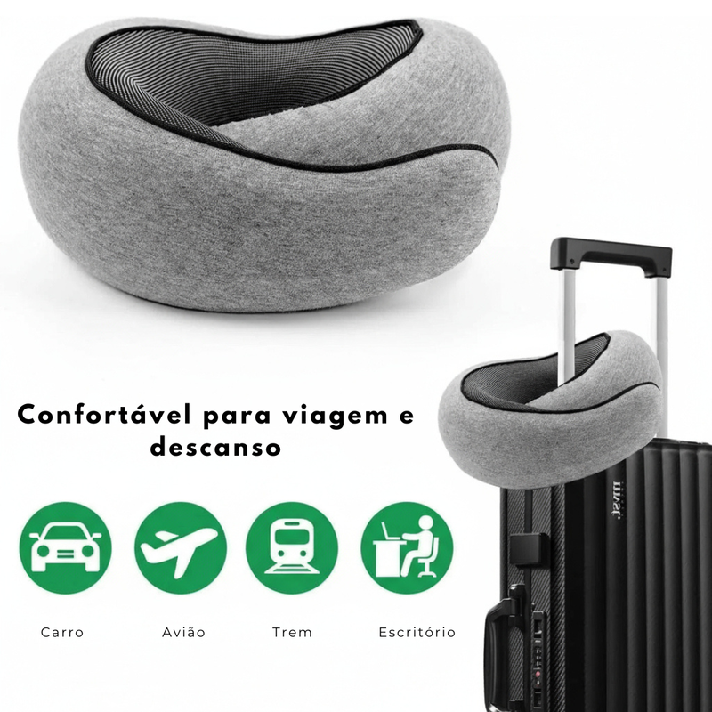 Travesseiro de Pescoço Ajustável – Viagem Sem Dores