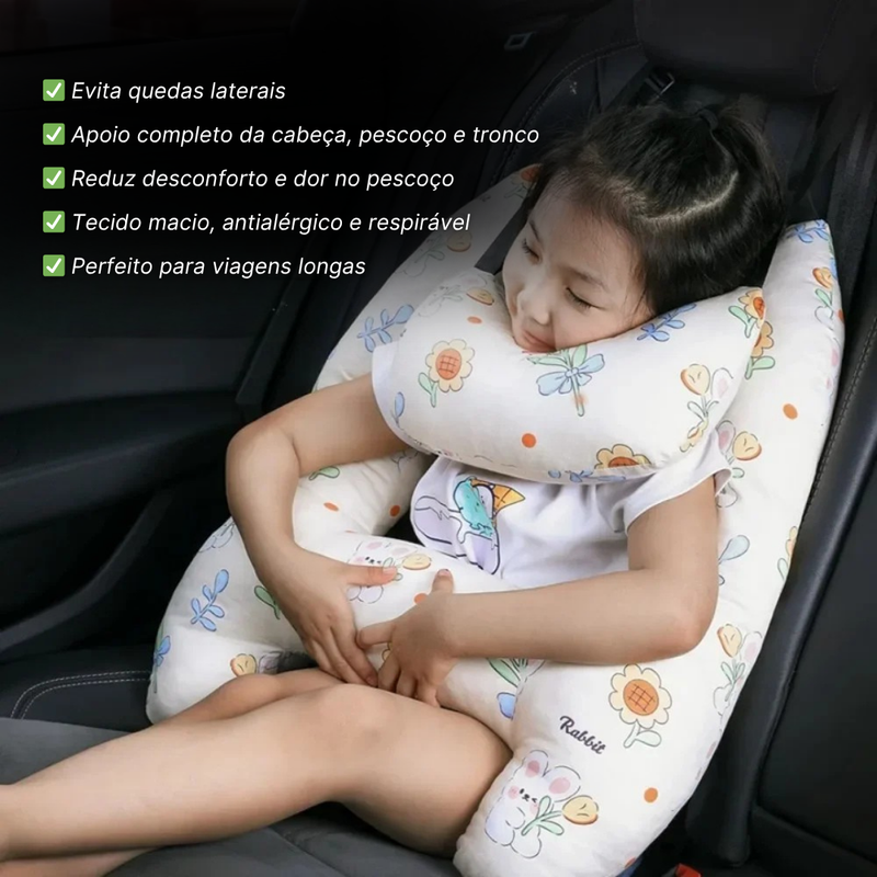 Travesseiro H-Shape para Viagem no Carro – Apoio de Cabeça & Pescoço Confortável para Crianças e Adultos