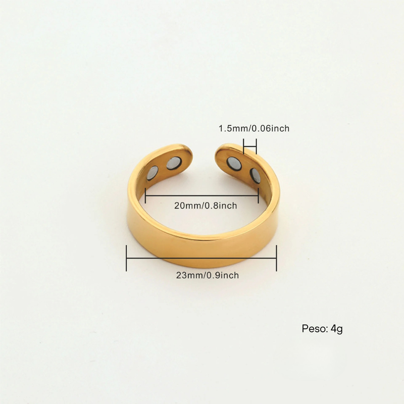 Anel Magnético Anti-Ronco por Acupressão – Discreto, Confortável e Ajustável para Noites Mais Silenciosas