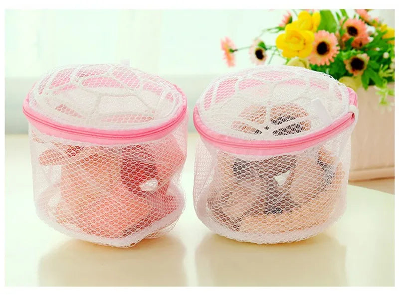 Saco de Lavagem para Lingerie com Zíper – Malha Protetora 15×15 cm