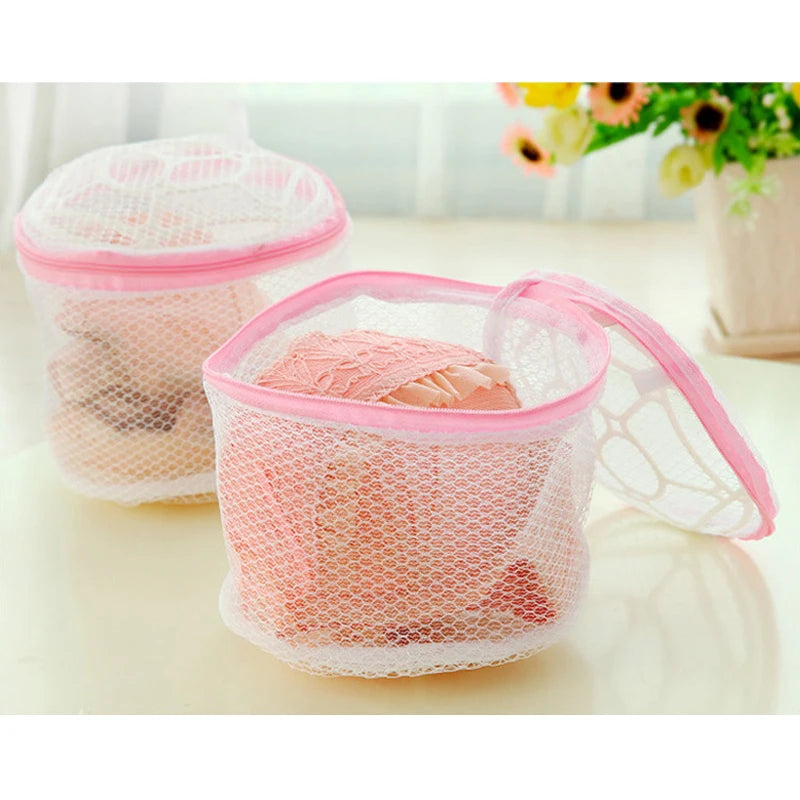 Saco de Lavagem para Lingerie com Zíper – Malha Protetora 15×15 cm