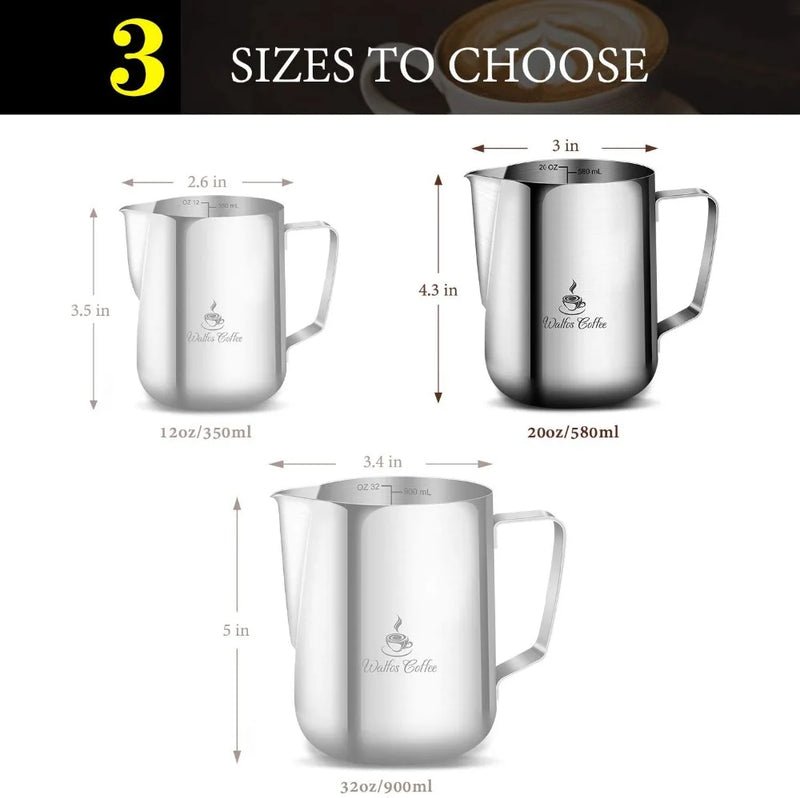 Jarra Latte Pro Inox | Pitcher p/ Latte Art (100–1500 ml)