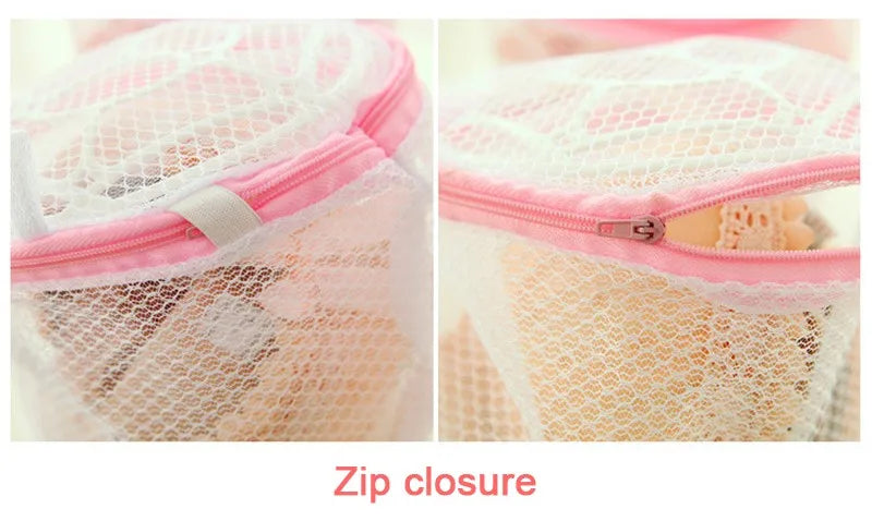 Saco de Lavagem para Lingerie com Zíper – Malha Protetora 15×15 cm