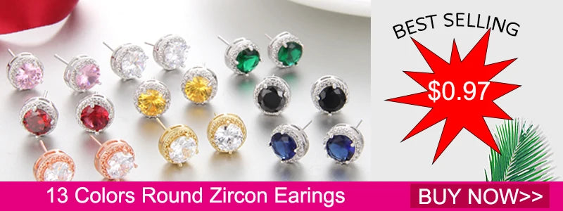 Brilho Real — Brincos de Pino com Zircônia 6 mm (Banho Dourado/Branco/Rosé)