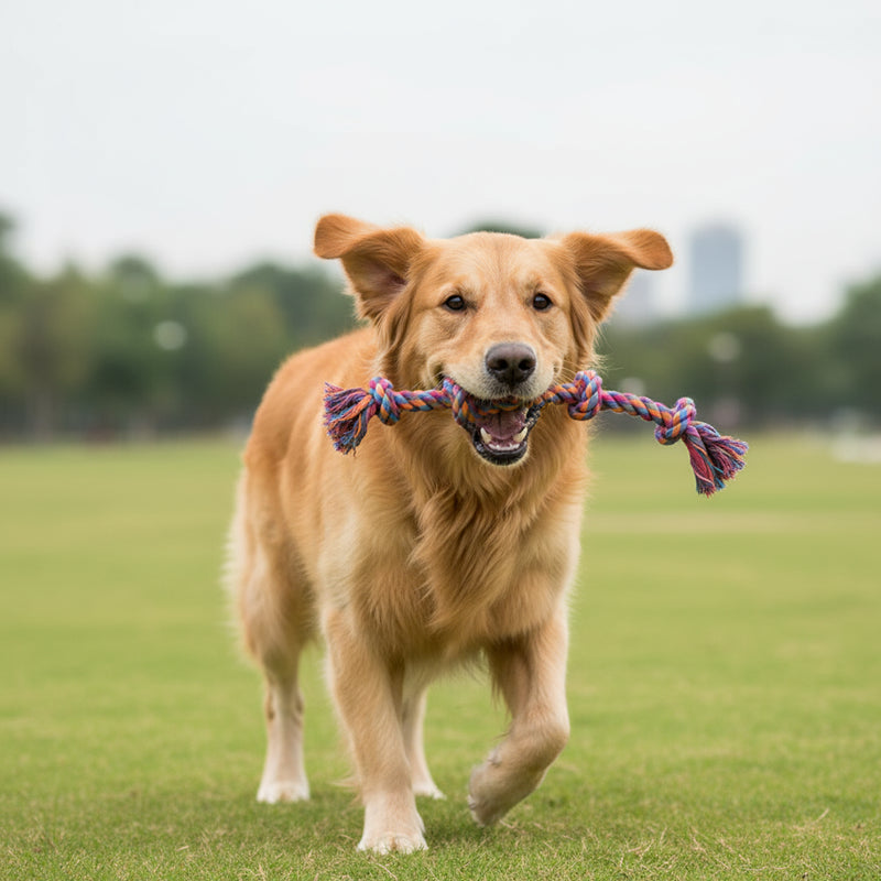 Corda de Algodão para Cães | Brinquedo de Mordida