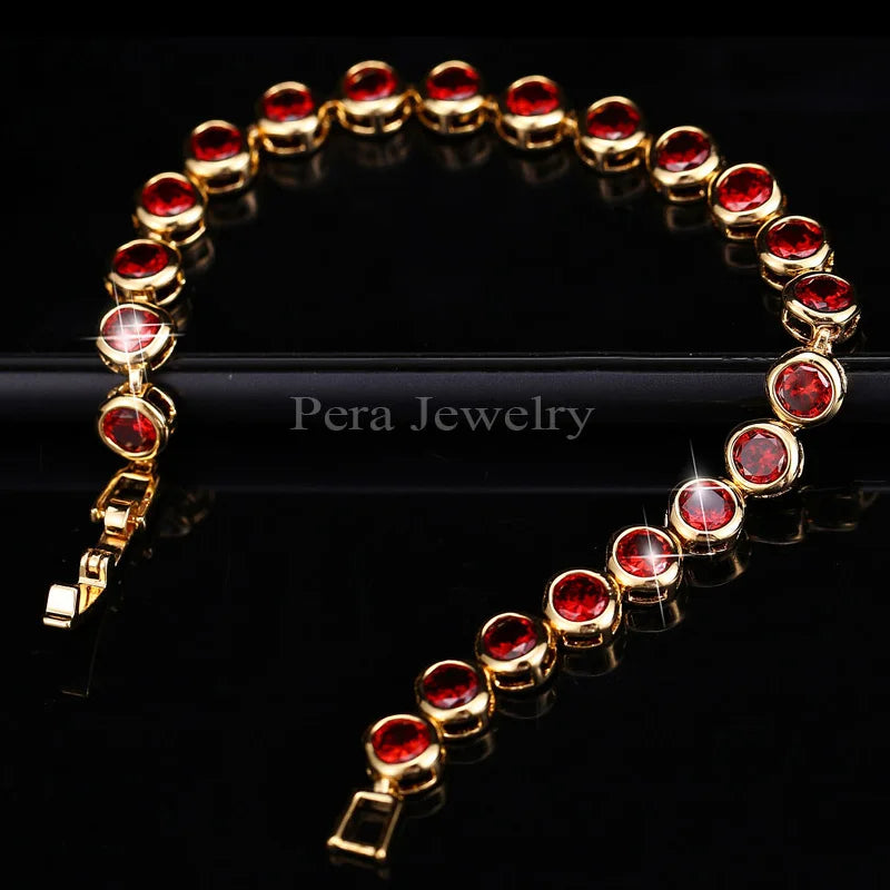 Pulseira Royale Zircon — Link Clássico com Cristais Coloridos