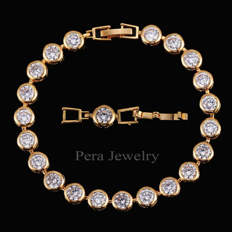 Pulseira Royale Zircon — Link Clássico com Cristais Coloridos