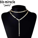 Colar Layered Shine | Dourado com Cristal (Multicamadas)