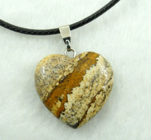 Pingente Coração Pedra Natural — Para Colares & DIY Joias