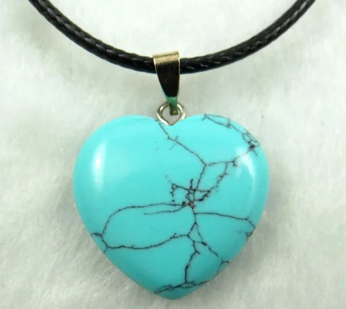 Pingente Coração Pedra Natural — Para Colares & DIY Joias