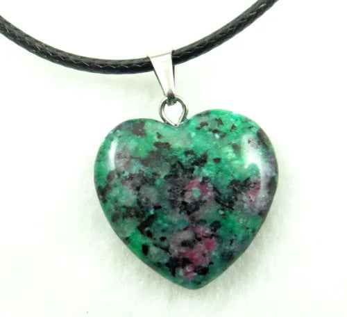 Pingente Coração Pedra Natural — Para Colares & DIY Joias