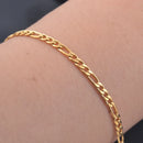 Figaro Prime — Corrente Banho Dourado Unissex (3 a 11,5 mm)