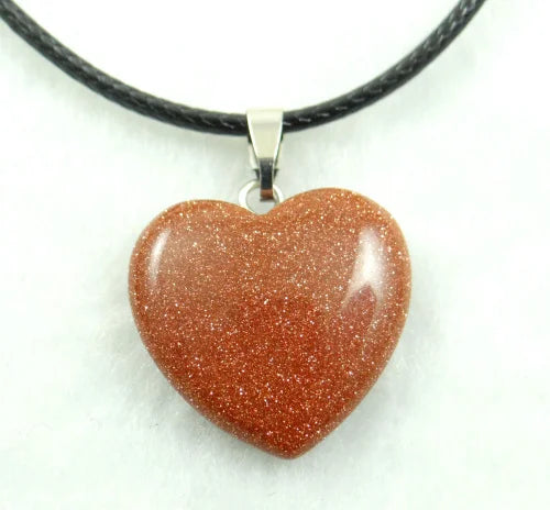 Pingente Coração Pedra Natural — Para Colares & DIY Joias