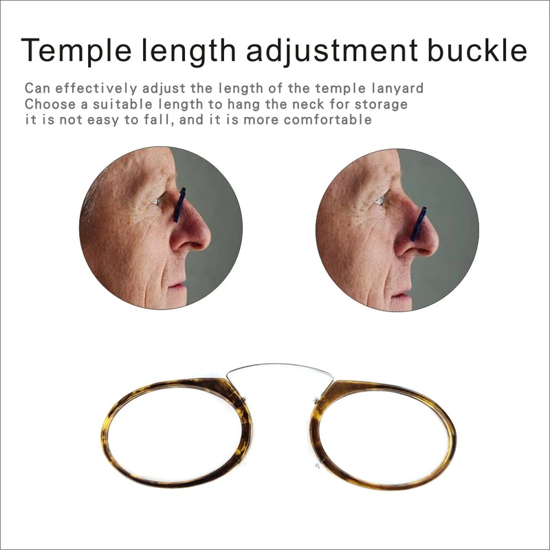 Leitor Pince-Néz Pocket TR90 — Óculos de Leitura Portáteis