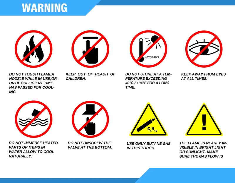 Maçarico Culinário Recarregável | Chama Ajustável