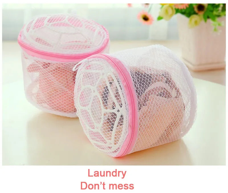 Saco de Lavagem para Lingerie com Zíper – Malha Protetora 15×15 cm