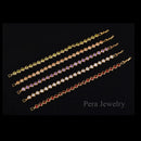 Pulseira Royale Zircon — Link Clássico com Cristais Coloridos
