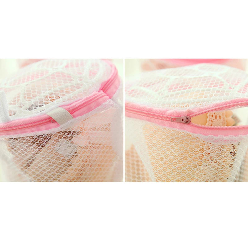 Saco de Lavagem para Lingerie com Zíper – Malha Protetora 15×15 cm