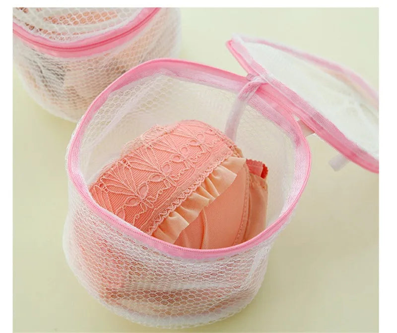 Saco de Lavagem para Lingerie com Zíper – Malha Protetora 15×15 cm