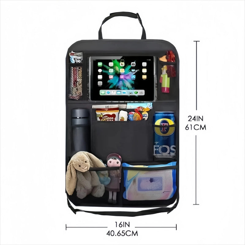 Organizador de Encosto em Couro PU – Porta-Objetos Universal p/ Carro