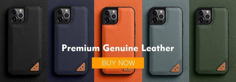 Capa YMW Magnetic de Couro Legítimo p/ iPhone 13 | Pro | Pro Max | mini