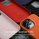 Capa YMW Magnetic de Couro Legítimo p/ iPhone 13 | Pro | Pro Max | mini