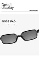 Óculos de Sol Retângulo Pequeno UV400 – Vintage 2025 Unissex