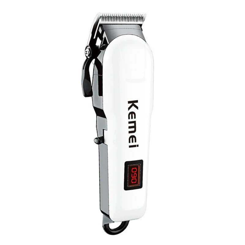 Kemei 809A Máquina de Cortar Cabelo Profissional Sem Fio – 300 min, Lâmina 440C, Bivolt