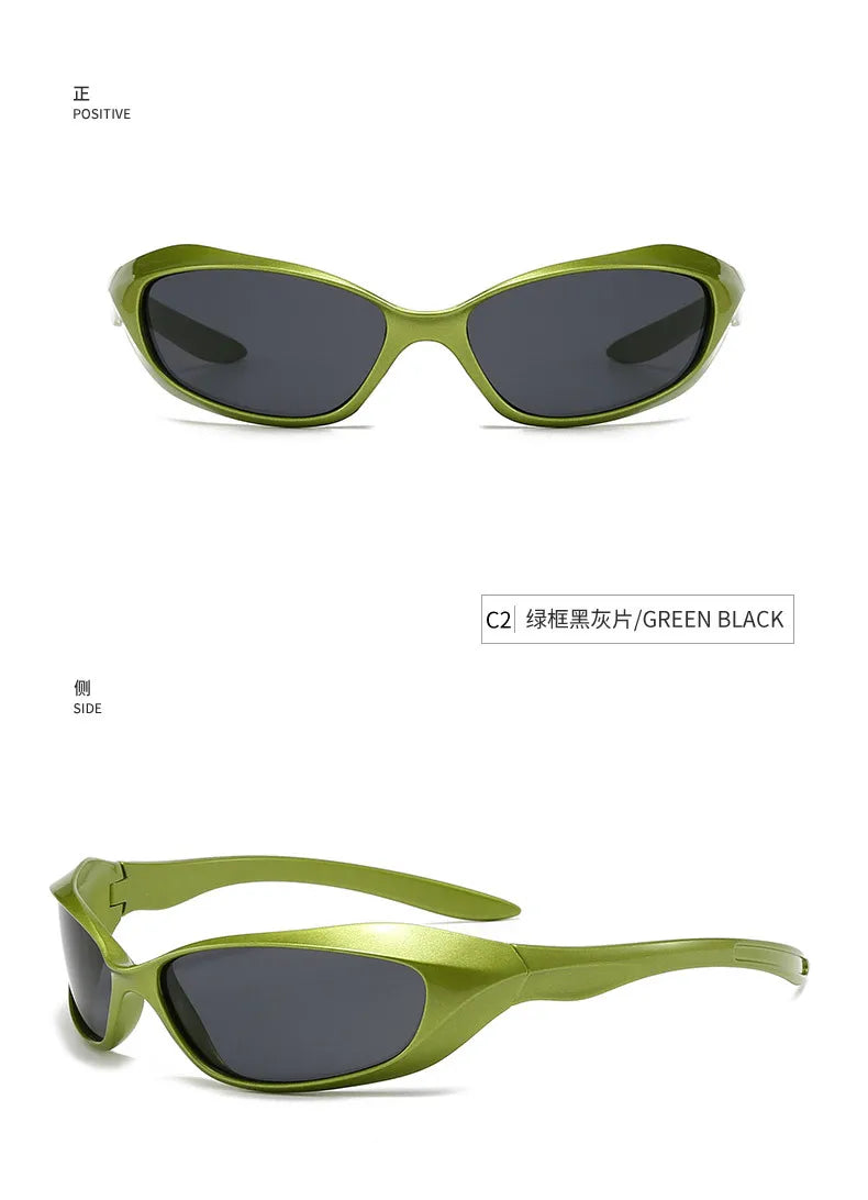 Óculos Y2K Punk Esportivo UV400 – Goggle Futurista Unissex