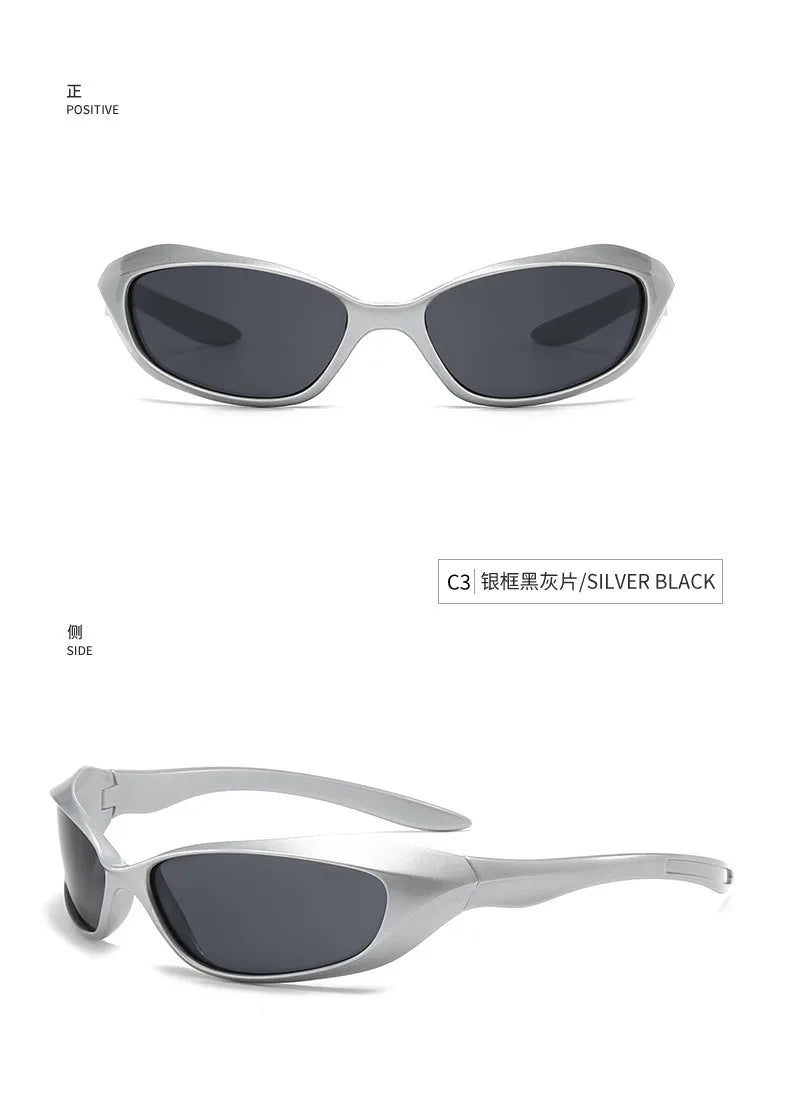 Óculos Y2K Punk Esportivo UV400 – Goggle Futurista Unissex