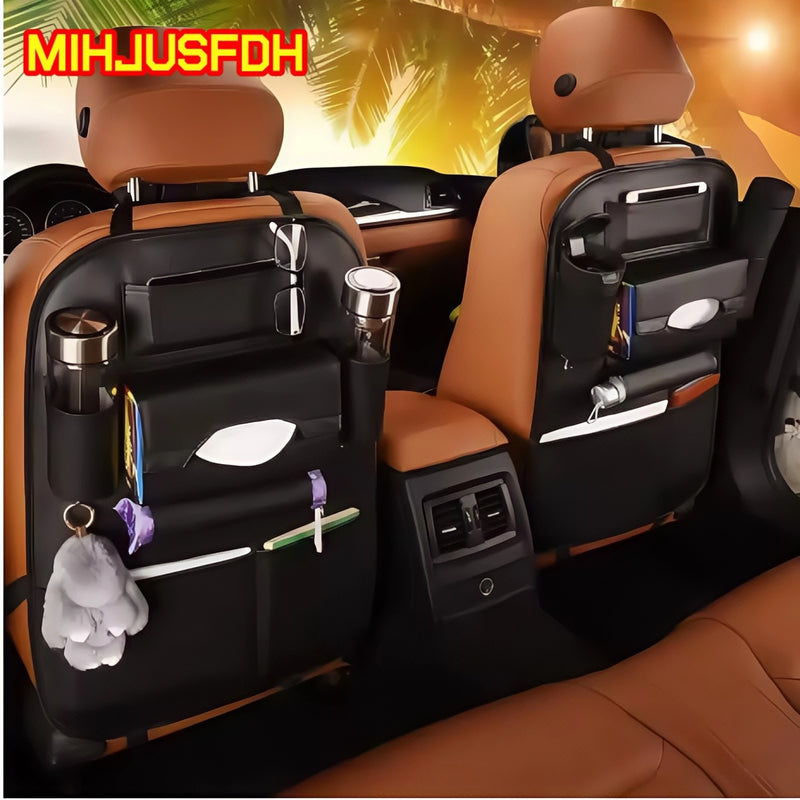 Organizador de Encosto em Couro PU – Porta-Objetos Universal p/ Carro