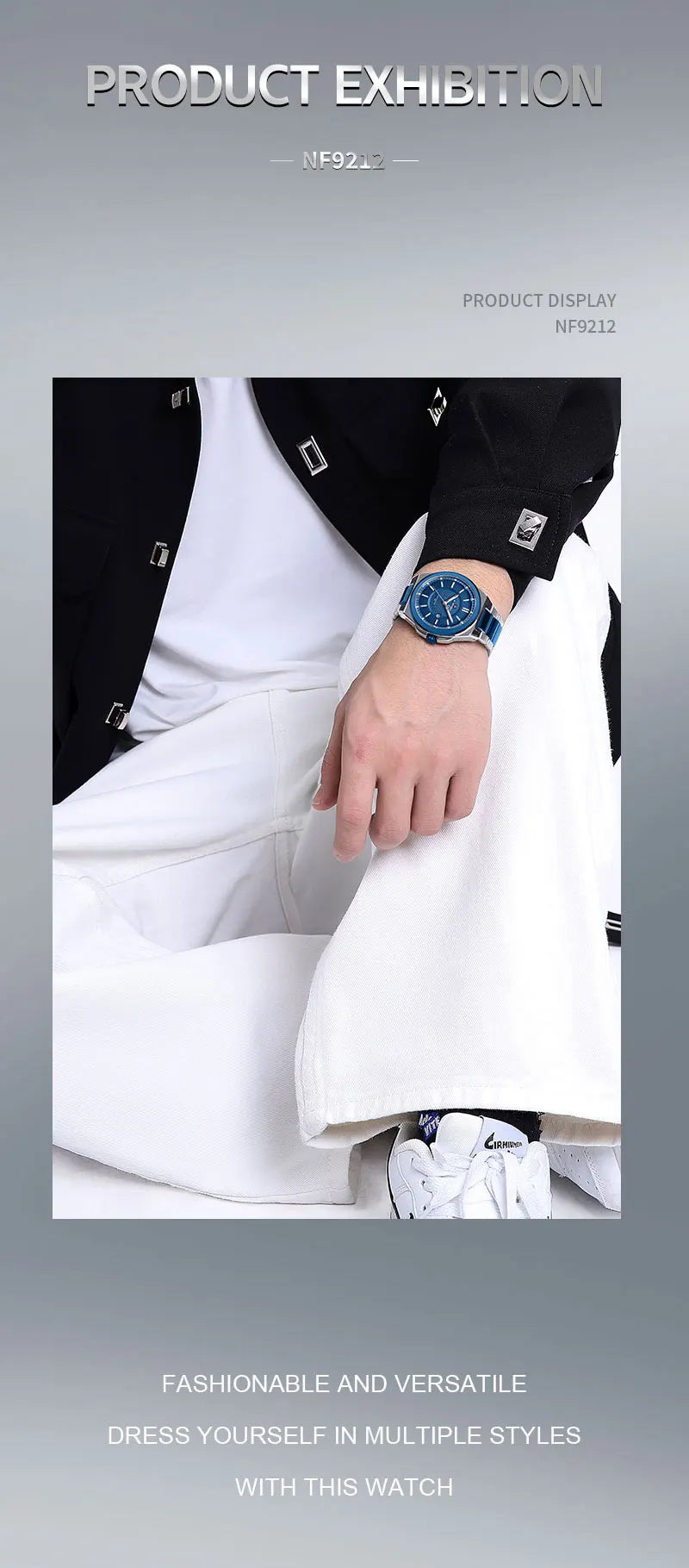 Relógio Masculino Aço Inox 43 mm | Quartz + Data 3 ATM