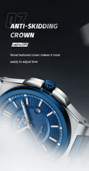 Relógio Masculino Aço Inox 43 mm | Quartz + Data 3 ATM