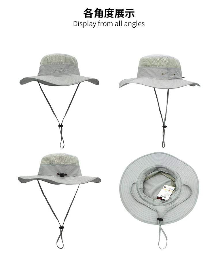 Chapéu Outdoor 360° — Bucket/Fisherman Respirável (Secagem Rápida)