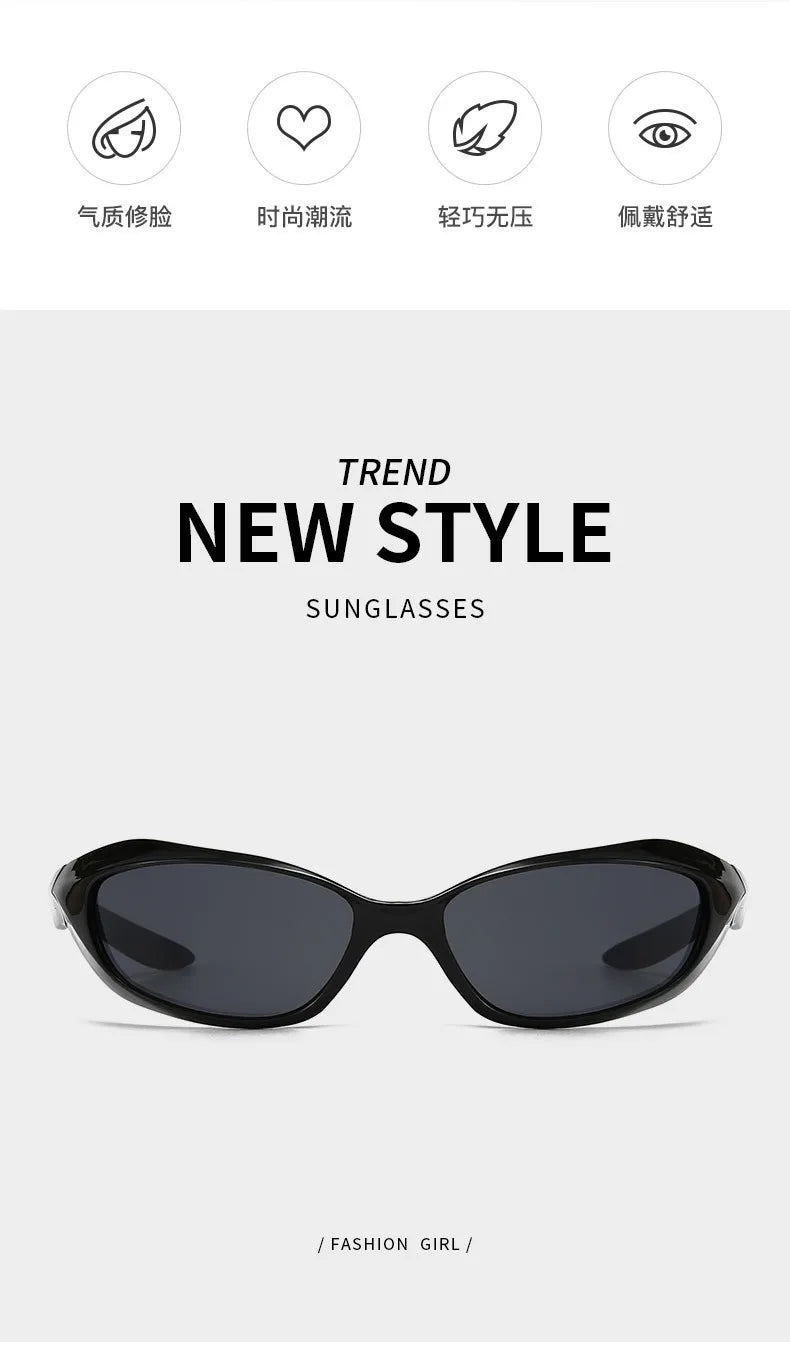 Óculos Y2K Punk Esportivo UV400 – Goggle Futurista Unissex