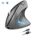 Mouse Vertical HXSJ T22 – Conforto Sem Dor, Produtividade Sem Fio