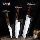 Faca Chef Hammered Pro 7Cr | Full Tang (HRC 58–60)