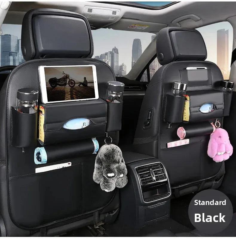 Organizador de Encosto em Couro PU – Porta-Objetos Universal p/ Carro