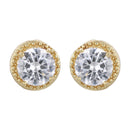 Brilho Real — Brincos de Pino com Zircônia 6 mm (Banho Dourado/Branco/Rosé)