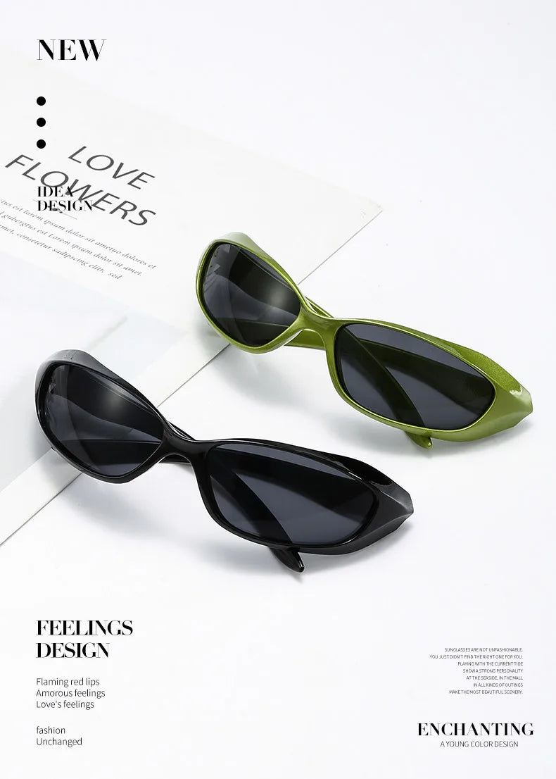 Óculos Y2K Punk Esportivo UV400 – Goggle Futurista Unissex