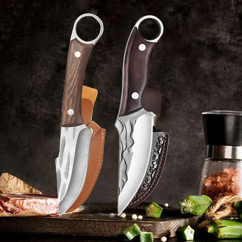 Faca de Desossar/Cutelo Inox | Cabo de Madeira