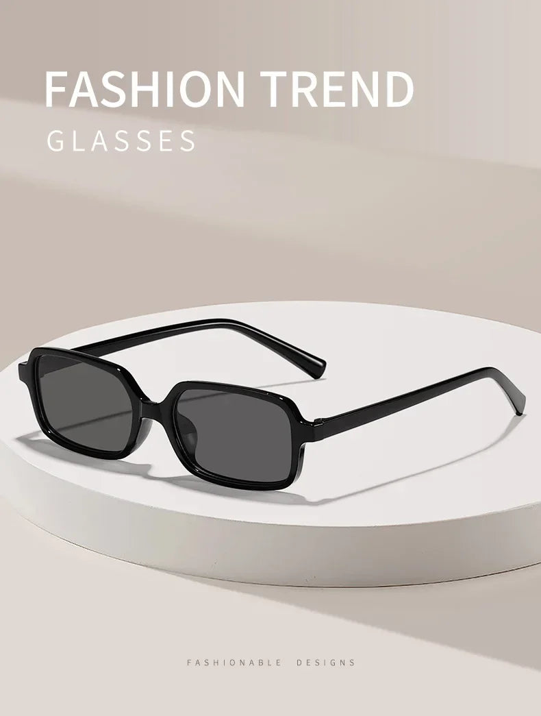 Óculos de Sol Retângulo Pequeno UV400 – Vintage 2025 Unissex