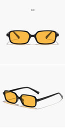 Óculos de Sol Retângulo Pequeno UV400 – Vintage 2025 Unissex